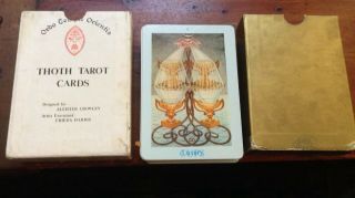 Vintage 1969 1st edition Thoth Tarot Cards Aleister Crowley Unique Variation 6