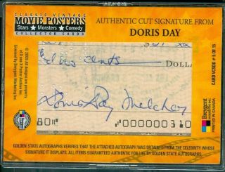Classic Vintage Movie Posters Doris Day Cut Signature Autograph Card
