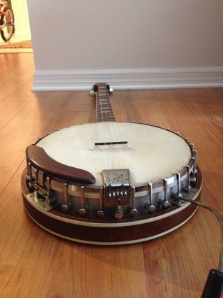 VINTAGE CUSTOM MADE 5 STRINGS ACOUSTIC ELECTRIC BLUEGRASS BANJO SOUNDS GREAT 6