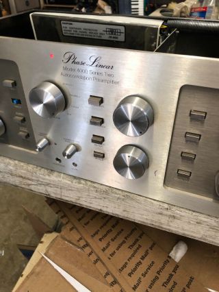 Vintage Phase Linear 4000 Series Two Preamplifier Powers on / service 3