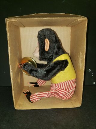 Vintage Daishin Musical Jolly Chimp Monkey With Box,  Made in Jap 4