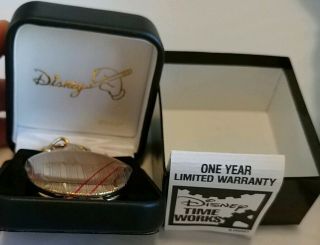 Disney Artist Drawn Rare Mickey Mouse Train Engineer Pocket Watch 7