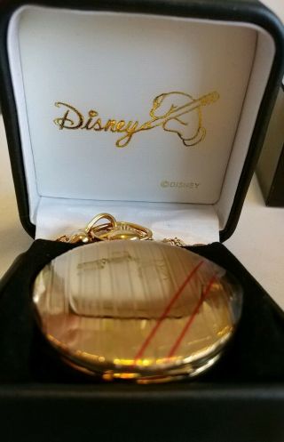 Disney Artist Drawn Rare Mickey Mouse Train Engineer Pocket Watch 9