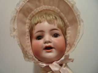 antique german doll K R simon halbig 126,  and 23 inches tall wobble tongue baby 2