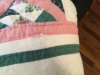 Vintage Spring Star Handmade Quilt Arch Quilts Elmsford NY 90 x 96” 3