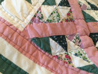 Vintage Spring Star Handmade Quilt Arch Quilts Elmsford NY 90 x 96” 4