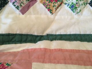 Vintage Spring Star Handmade Quilt Arch Quilts Elmsford NY 90 x 96” 8