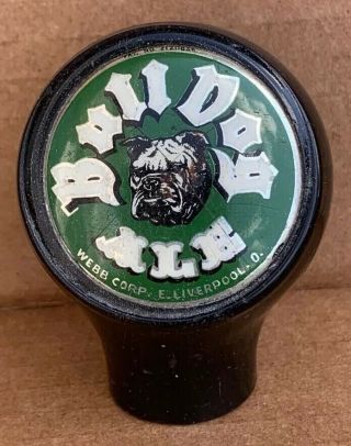 Vintage Round Beer Tap Bulldog Ale