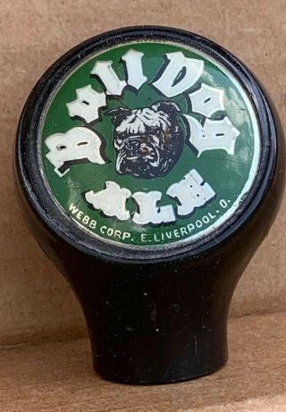 Vintage Round Beer Tap Bulldog Ale 2