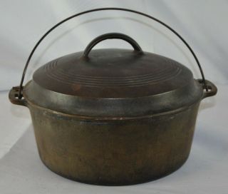 Vintage 30s Wagner Ware 1268 Cast Iron Dutch Oven Cast Iron Pot With Lid