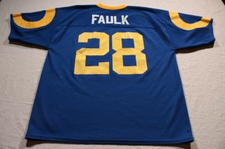 Vintage L.  A.  Los Angeles Rams Jersey Marshall Faulk L St.  Louis Logo 7 Throwback