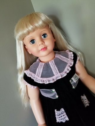 Vintage Ashton Drake Platinum Blonde Patti Playpal Doll 35 " Tall Dress