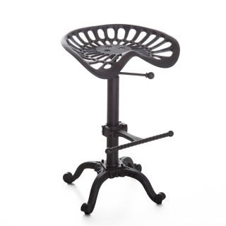 Industrial Bar Stools Counter Height Swivel Adjustable Backless Stool Iron Chair