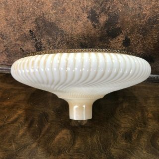 Vintage Art Deco Torchiere Funeral Parlor Floor Lamp Swirl Glass Shade