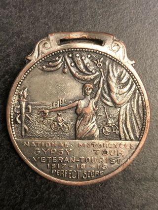 Vintage 1917 - 19 National Motorcycle Gypsy Tour M & Ata Perfect Score Award