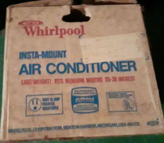 VINTAGE WHIRLPOOL INSTA - MOUNT WINDOW AC AIR CONDITIONER - CONDITION/BOX 5