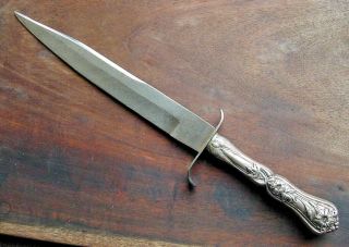 ROBERT MAREK Custom Bowie Knife Handmade w/ Old Cutlery Handle 8 