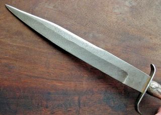 ROBERT MAREK Custom Bowie Knife Handmade w/ Old Cutlery Handle 8 