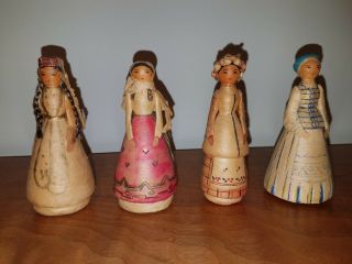 Set of 16 Russian USSR Paper Mache Dolls Vintage - 1940s / 50s 11