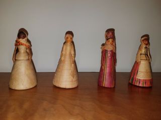 Set of 16 Russian USSR Paper Mache Dolls Vintage - 1940s / 50s 2