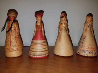 Set of 16 Russian USSR Paper Mache Dolls Vintage - 1940s / 50s 5