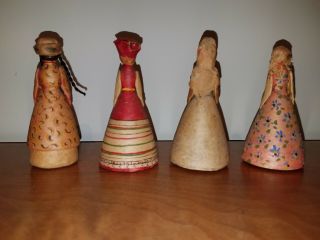 Set of 16 Russian USSR Paper Mache Dolls Vintage - 1940s / 50s 6