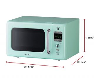 Microwave Oven Retro Vintage Kitchen Cooking 0.  7 Cu 700W Daewoo Green 3