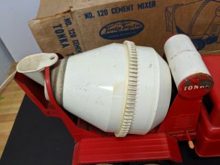 No.  120 Cement Mixer Vintage Tonka Toys Pressed Steel w/ OG Box 053019DBT3 5