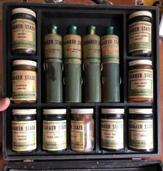 Vintage Quaker State Oil Salesman Kit