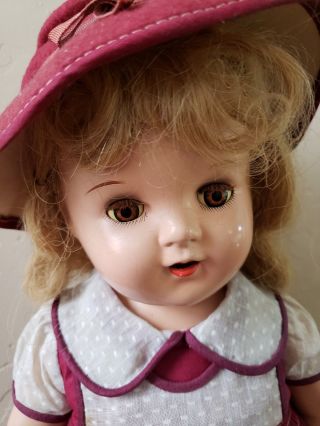 Vintage 20 " Composition Doll In Outfit? Teeth Tongue Unmarked