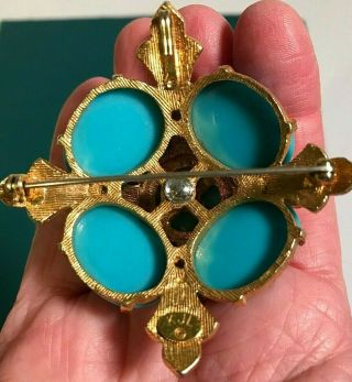 Kenneth J Lane KJL Vintage Brooch Pin Maltese Cross Pendant 3