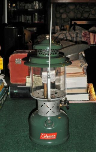 Vintage Coleman Lantern Model 220 E June 1955 W/ Funnel