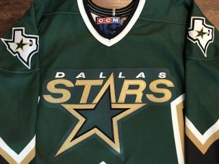 Dallas Stars Vintage Jersey CCM XL Green 90s Home Green NHL Hockey Made Canada 2