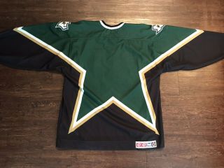 Dallas Stars Vintage Jersey CCM XL Green 90s Home Green NHL Hockey Made Canada 6