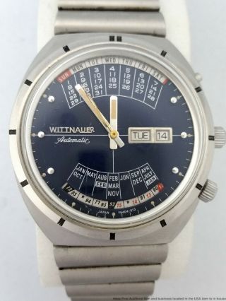 Vintage Wittnauer 2000 Automatic Perpetual Calendar 42mm Mens Wrist Watch