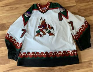 Vintage Rare Sewn Ccm Keith Tkachuk Phoenix Coyotes Hockey Jersey Xl