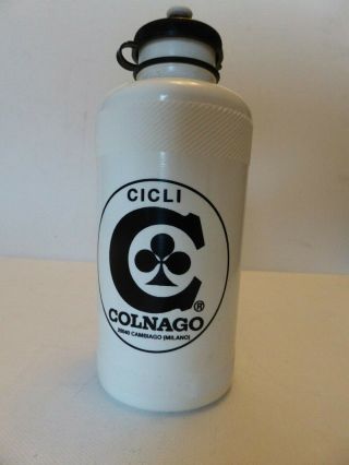 Vintage Nos White Black Colnago Ale Water Bottle/borraccia Cambiago Milan Rare