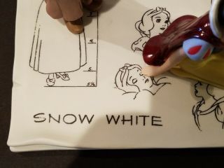 VERY RARE WALT DISNEY ' S SNOW WHITE - 65th ANNIVERSARY MODEL SHEET FIGURINE 9