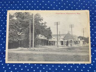 Waynesboro Mississippi Ms Vintage Postcard Main Street Advertising