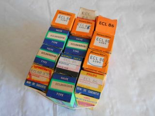 Vintage Valves Vacuuum Tubes Ecl86 X 13 Old Stock