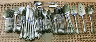 101pc Service 12,  St Ives Oneida Stainless Flatware Vtg W/extras Serving Set