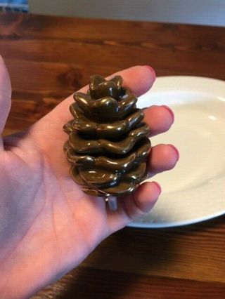 Nora Fleming Retired Rare Gold Tipped Pinecone 2