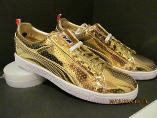 Rare Puma Clyde Gold Limited Edition Nba All - Star Game Model 360646 - 01 Size 13