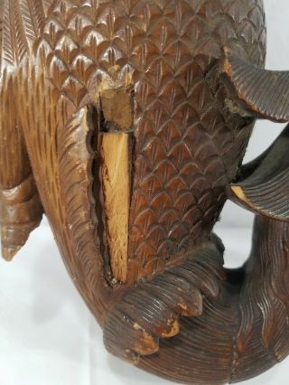 Vintage Chinese Wooden Phoenix Carving 4