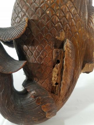 Vintage Chinese Wooden Phoenix Carving 6