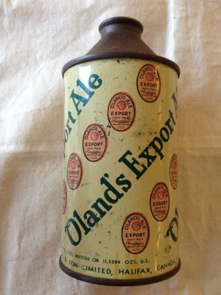 Very Scarce Vintage Olands Export Ale Come Beer Top Can Nova Scotia