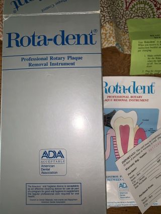 Vintage Rota - Dent Rotary Plaque Removal Instrument Toothbrush Rotadent