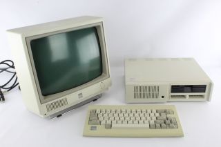 Vintage Ibm Pcjr Intel 8088 Home Computer W/ Monitor & Keyboard