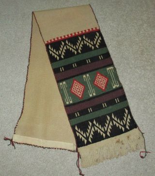 Vintage Hopi Indian Woven Dance Sash Ca 1940