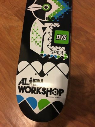 Mikey Mike Taylor SIGNED OFFICIAL ALIEN WORKSHOP DVS Owl Skateboard DECK (RARE) 3